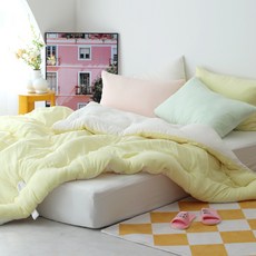 베이직톤 국내산 세미마이크로 크레용 사계절 옥수수솜 차렵이불