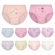 DING DONG DANG KIDS 女童純棉三角內褲10件組
