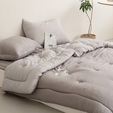 飯店風素色柔軟拿鐵莫代爾棉薄被, 灰色