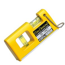 Ebisu DiAMOND 口袋型水平尺, V形槽, 帶鏈條, 磷光, 磁鐵, 鋼架施工, 1個