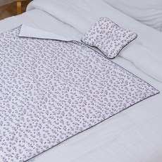 아띠블랑 짱구베개 + 블랭킷 세트, 퍼플플라워