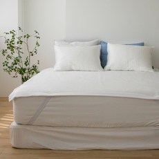 HELLOSLEEP Touch Cool 條紋涼感固定帶床墊, 白色條紋