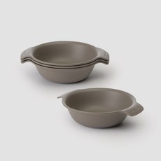 NIneware 韓國製 Friends 手把兒童麥片碗, 灰色, 4個