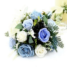 Garden in the City 花卉 Mercy Flower Ball Orthogonal Flower Small, 藍色