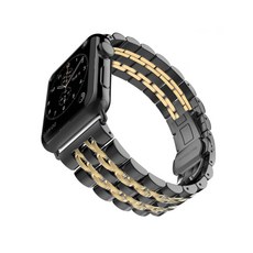 아이엠판다 프리미엄 메탈 스트랩 42/44mm, 블랙 골드