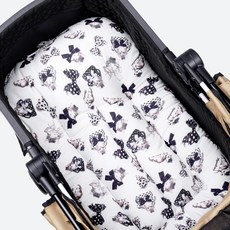 ROTTiE 狗狗嬰兒車坐墊 M, 黑色貓咪