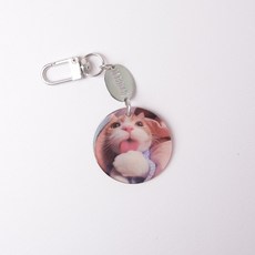 하트어택 냥이 키링 메롱냥, 혼합색상, 1개