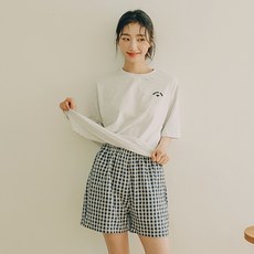 Paran 基本款格紋三分睡褲 2件組