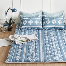 D.GREY 棉質絎縫床墊套 Most款, 海軍藍