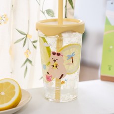 Kiki Quokka 奶油吸管隨行杯, 1個, 500ml, Hapi(黃色)