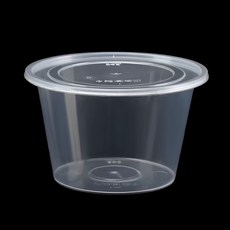 어반플레어 일회용 원형 용기 500ml 8 x 7.5 x 11.5 cm, 1개, 50개입