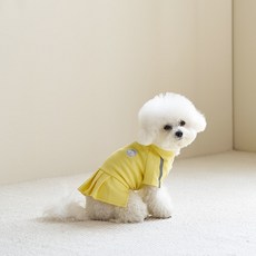 Woolly 寵物狗網球連身裙, 奶油黃