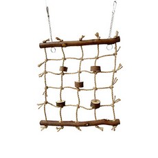 倉鼠鸚鵡白樺木網繩玩具 25 x 51 cm, 單一顏色, 1個