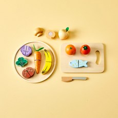 Modern House 木製玩具 喀嚓喀嚓 扮家家酒切切樂 13件組, 1套, 混合顏色