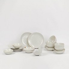 Paulers Sol 4人份餐具組 24p, 1套, 飯碗 4p + 湯碗 4p + 小菜盤(小) 4p + 小菜盤(中) 4p + 小菜盤(大) 2p + 盤子(小) 4p + 盤子(中) 2p, 奶油色