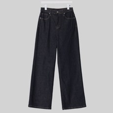 시크폭스 여성용 기본/롱 이첼 논페이드 스판 와이드 데님팬츠