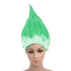 市集風趣味尖頭假髮, 綠色, 1個