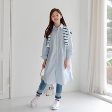 女童 Shana 披肩長版襯衫 J6552