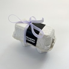 TINA PICNIC 復活節 2入雞蛋包裝組(淺紫色緞帶-黑色貼紙)20個, 20套, 淺紫色(緞帶), 黑色(貼紙)