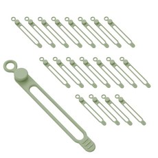 쥬롬 실리콘 케이블 타이 선 정리 홀더, 20개, 그린