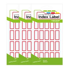 Union Plus 一般標籤貼紙 15 x 33 mm UL-2214, 紅色, 18個裝, 3個