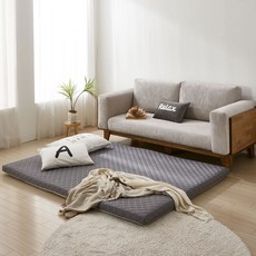 Jaman Jam 2way空氣孔鬆弛床墊絎縫, 灰色, 7厘米