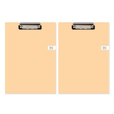 톡톡팬시 CMYK 컬러 클립보드 A4, 옐로우, 2개