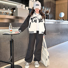 미소파파 여아용 츄잉 야구 점퍼 + 셔링 팬츠 세트