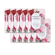 코엘프 로즈페탈 새틴 풋 마스크 16g, 10개, 2개입