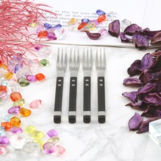 Bogen Solenne 方形餐具茶叉, 4個, 黑色