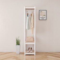 HOMEDANT 更衣室 3 層衣架 衣架 1 400 x 600 x 1800 毫米, 白色