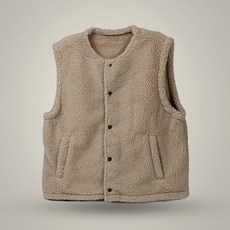 PLAYS 男士圓領人造羊毛背心