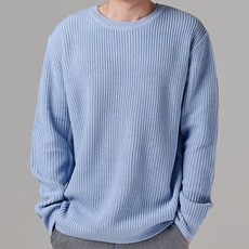 HIHOO 男款蜂巢織圓領針織衫 HN4001