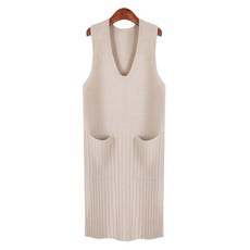 LOV'S Espin V 領口袋長款針織背心