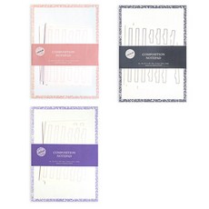 LUCALAB 組合 B5 記事本 3 件套, 灰色+粉色+紫色, 1套