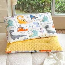 조이멀티 아동용 뒹굴러 사계절 일체형 양면베개, 옐로공룡