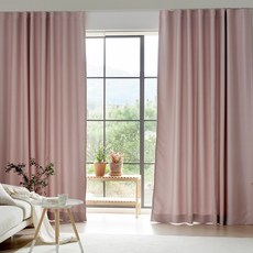 View House Maze Pin Type 3 Layer Weave 四季一色遮光窗簾, 粉色的