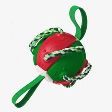 狗狗雙色拉扯球, 1個, 紅色 + 綠色