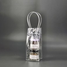 Mirkorea PVC透明塑膠購物袋 紅酒 小型, 1入, 50個