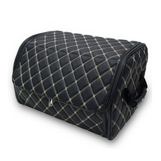 Leadi 後車箱高級皮革收納盒, 黑色