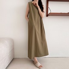 보리맘 썸머 나시 민소매 A라인 롱 빅사이즈 임산부 원피스 R933