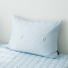 지베딩 퍼피 접촉냉감 베개커버 2p + 베개솜 2p 세트, 블루, 1세트