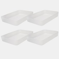 Jeepsaram 隔板抽屜整理盒, 半透明, 4個
