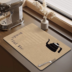 로지엘라 레트로 테이블 매트, 브라운 티팟, 1개, 30 x 40 cm