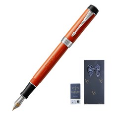 PARKER Duofold新款經典百年大紅CT鋼筆+墨盒套組, F, 紅色（鋼筆）