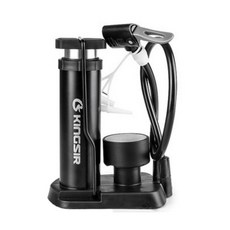 KINGSIR Naya Style 自行車打氣筒 QN-133-3, 黑色的, 1個