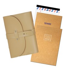 KKOMKKOMI 皮質筆記本組, 棕褐色米色（粘合劑）