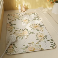 Daysoy 簡約設計吸附式浴室浴缸墊 70 x 40 cm, 1個, 17 優雅粉紅花