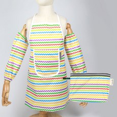 베베슈에뜨 아동용 방수 앞치마 토시 파우치 세트