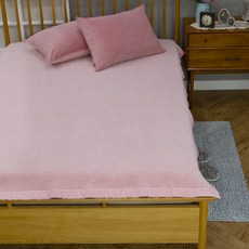 Casa El莫代爾棉天鵝絨棉質墊兼床罩, 粉色